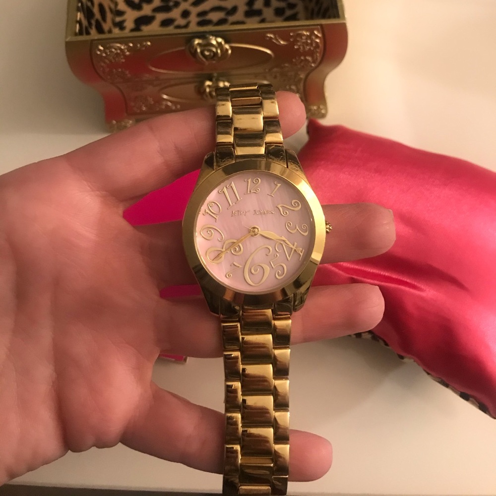Betsey Johnson gold color watch - great deal!